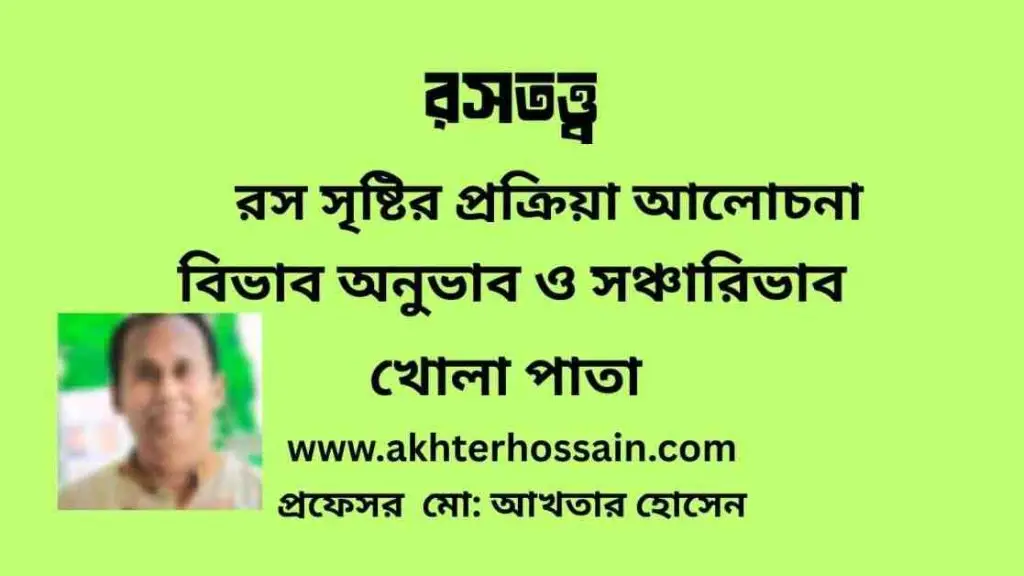 রস সৃষ্টির প্রক্রিয়া